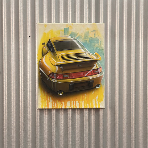 Yellow Porsche 993 Turbo